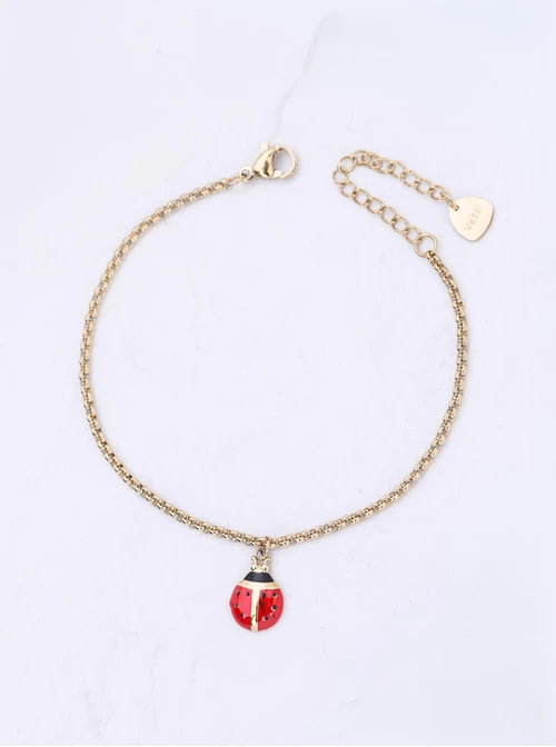 Bransoletka biedronka, stal pozłacana S112732Z00