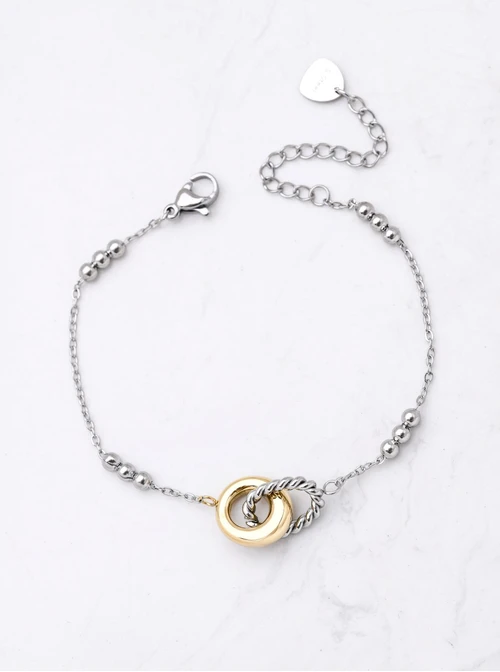 Bransoletka kółeczka, kuleczki, stal S112349M00