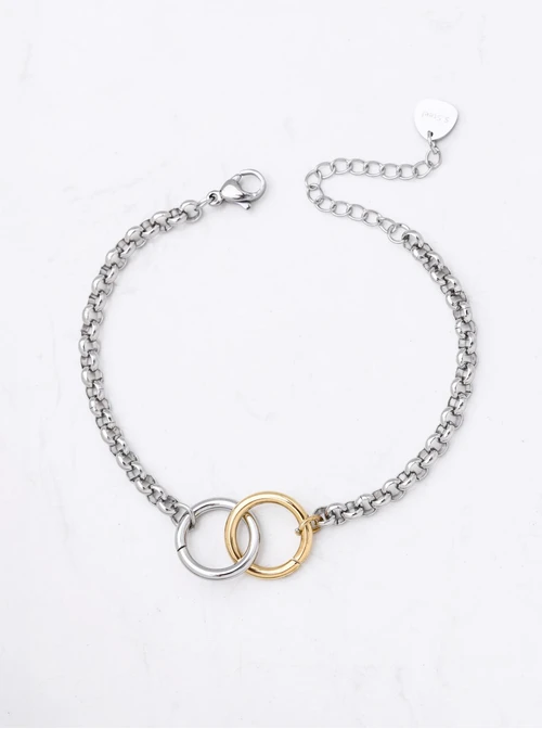 Bransoletka kółeczka, stal pozłacana S112334M00