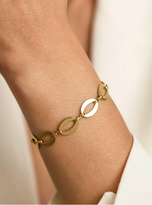 Bransoletka, stal pozłacana S112439Z00