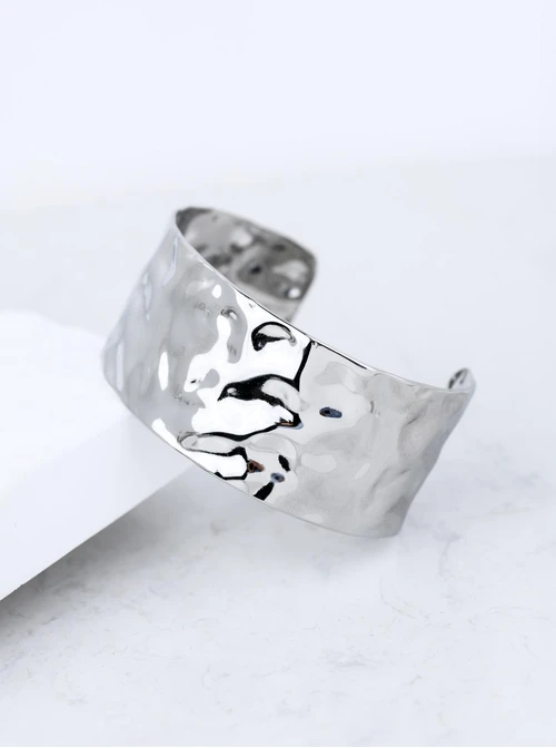 Bransoletka sztywna, gnieciona, stal S112634S00