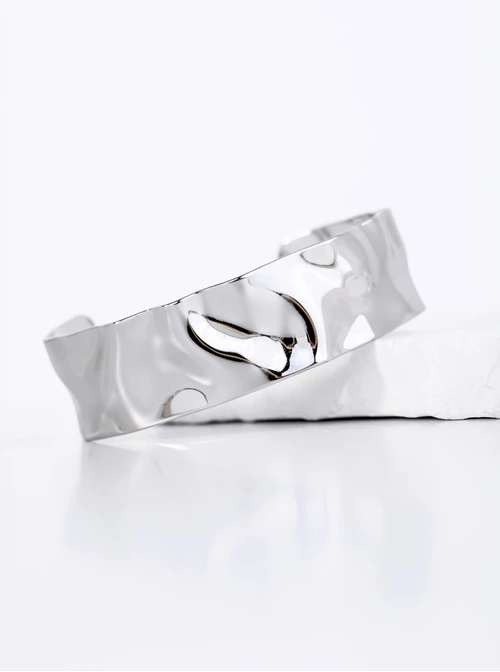 Bransoletka sztywna, gnieciona, stal S112637S00