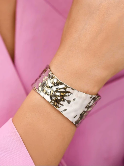 Bransoletka sztywna, gnieciona, stal S112639S00