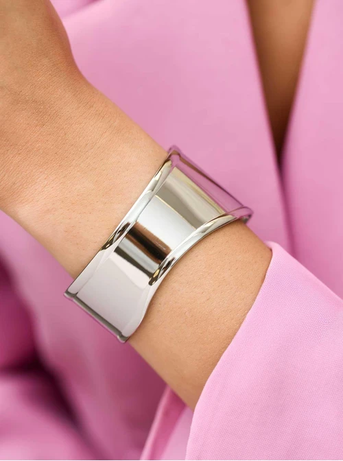 Bransoletka sztywna, nieregularny kształt, stal S112632S00