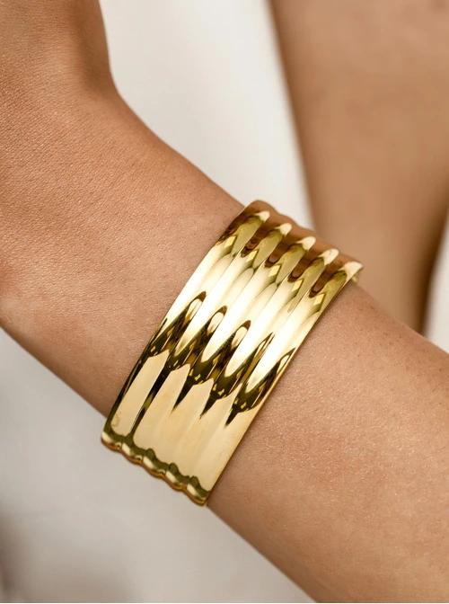 Bransoletka sztywna, stal pozłacana S112617Z00