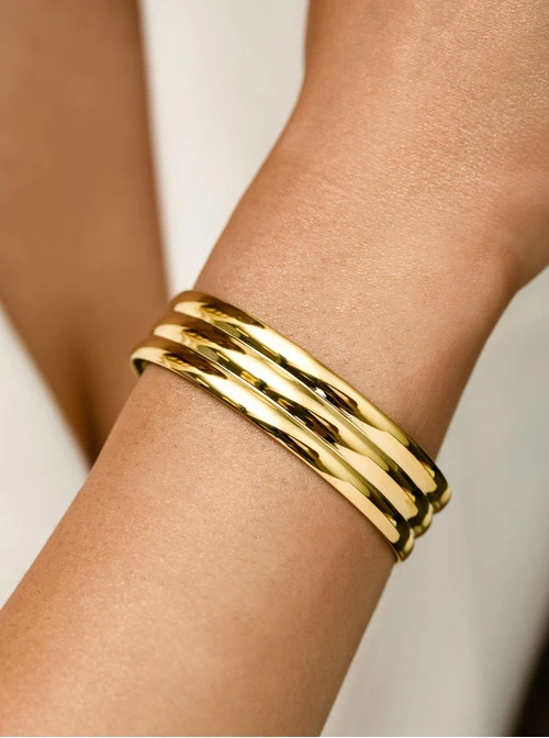 Bransoletka sztywna, stal pozłacana S112619Z00