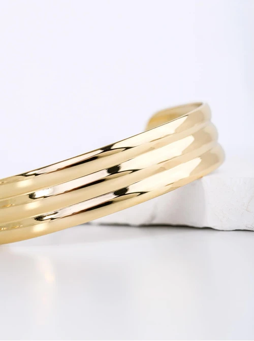 Bransoletka sztywna, stal pozłacana S112619Z00