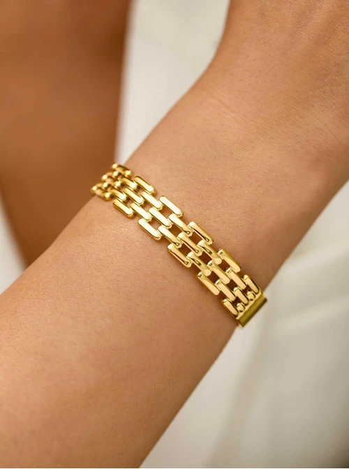 Bransoletka sztywna, stal pozłacana S112621Z00