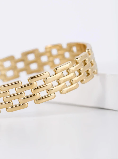 Bransoletka sztywna, stal pozłacana S112621Z00