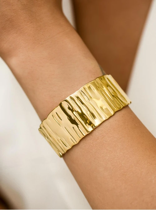 Bransoletka sztywna, stal pozłacana S112636Z00