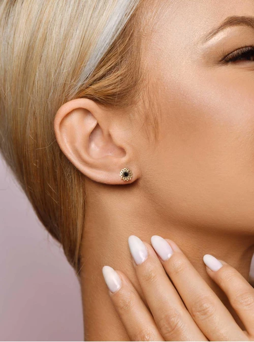 Kolczyki Rozeta Vezzi z kryształkiem, złoty S207272Z00