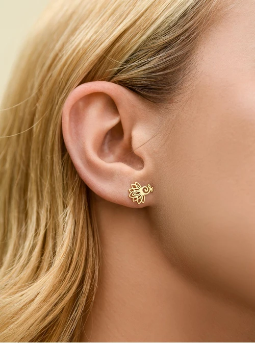 Kolczyki Ścieżka Duszy, stal pozłacana S212675Z00
