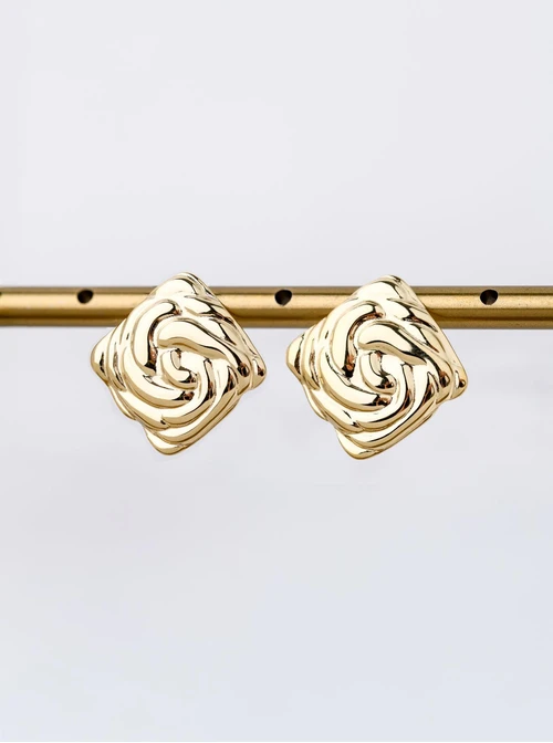 Kolczyki geometryczne, stal pozłacana S211964Z00