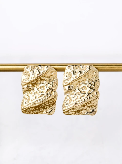 Kolczyki geometryczne, stal pozłacana S211965Z00