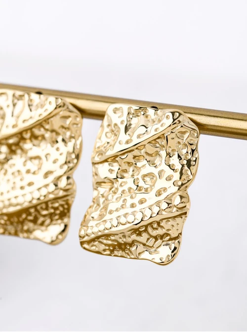 Kolczyki geometryczne, stal pozłacana S211965Z00