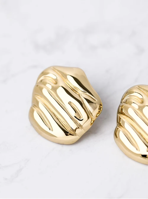 Kolczyki geometryczne, stal pozłacana S211967Z00