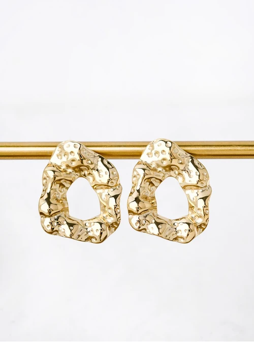 Kolczyki geometryczne, stal pozłacana S211971Z00