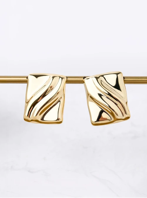 Kolczyki geometryczne, stal pozłacana S211976Z00