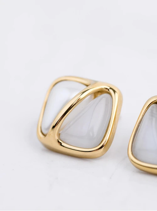 Kolczyki geometryczne, stal pozłacana S212161Z00