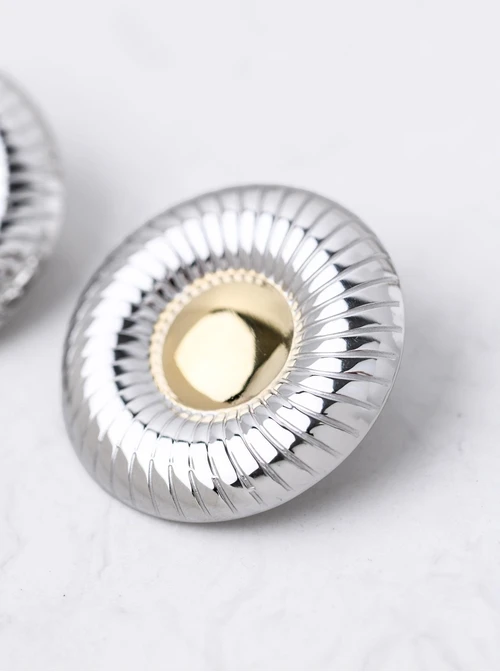 Kolczyki geometryczne, stal pozłacana S212309M00