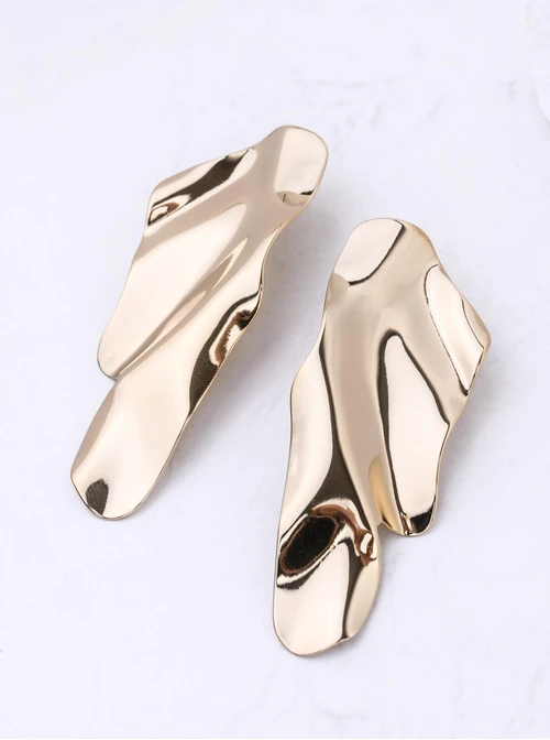 Kolczyki gniecione, stal pozłacana S211977Z00