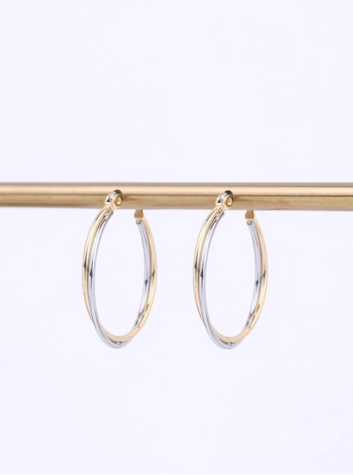 Kolczyki kółka (2,5cm), stal pozłacana S212321M00