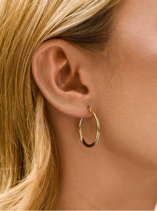 Kolczyki kółka (2,5cm), stal pozłacana S212321M00