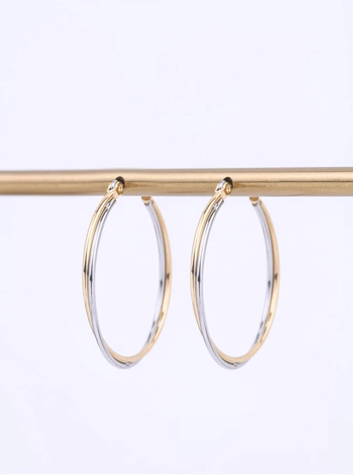 Kolczyki kółka (3cm), stal pozłacana S212320M00