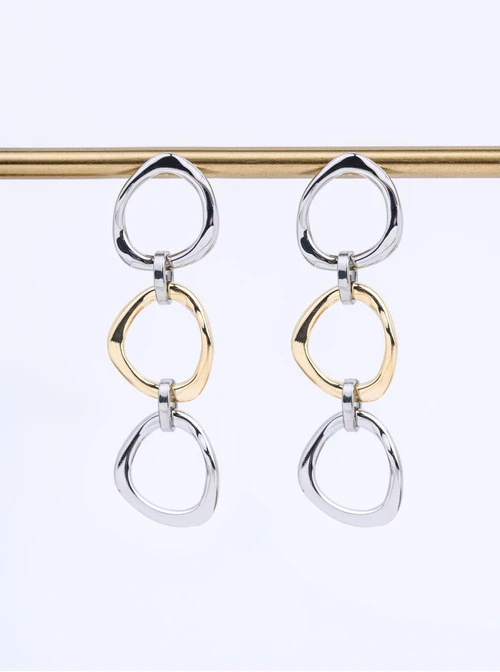 Kolczyki kółka, stal pozłacana S212317M00