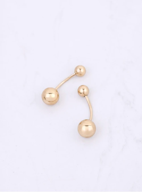 Kolczyki kuleczki, stal pozłacana S212540Z00