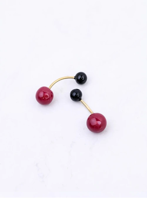 Kolczyki kuleczki, stal pozłacana S212540Z03