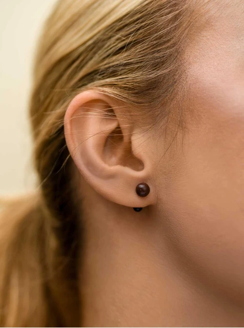 Kolczyki kuleczki, stal pozłacana S212540Z13