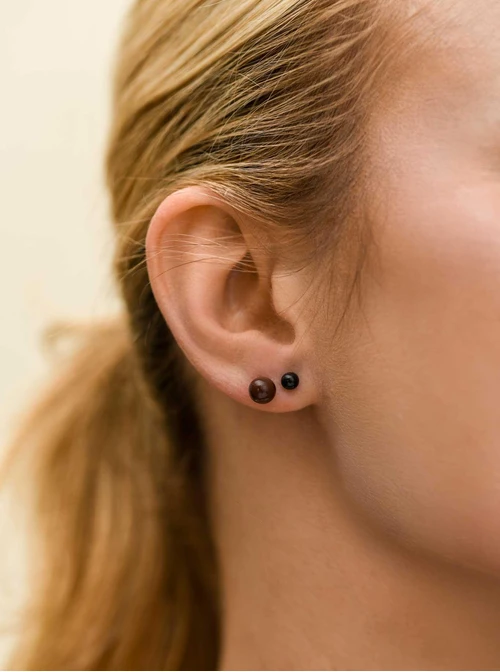 Kolczyki kuleczki, stal pozłacana S212540Z13