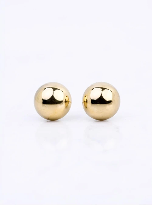 Kolczyki kulki, stal pozłacana S212539Z00