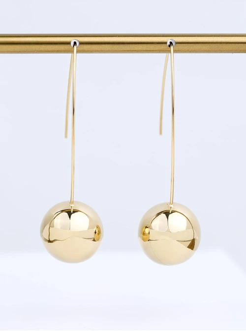 Kolczyki kulki, stal pozłacana S212553Z00