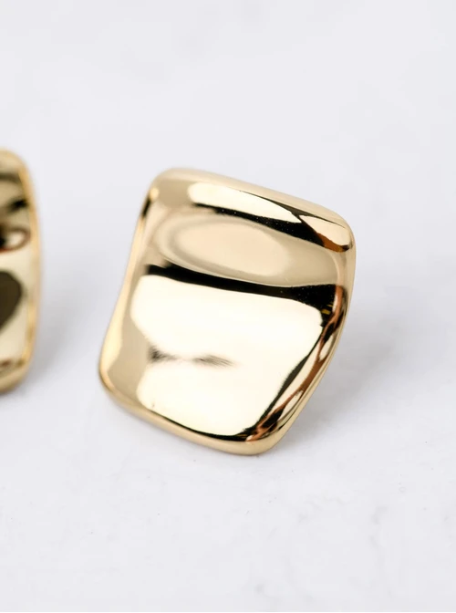 Kolczyki kwadraty, stal pozłacana S211961Z00