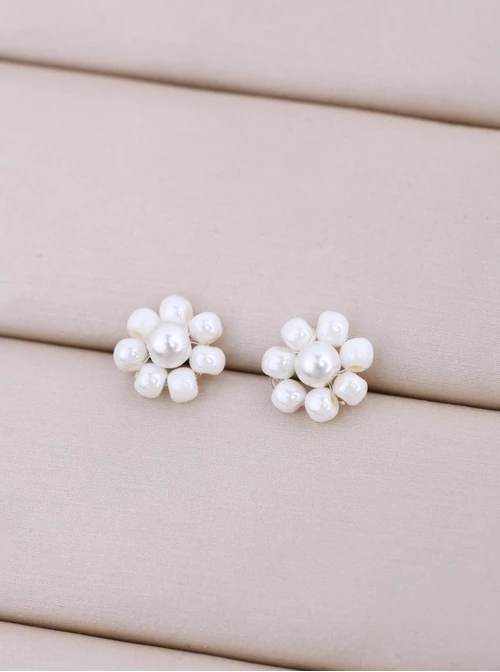 Kolczyki kwiatuszki, stal pozłacana S212371Z00