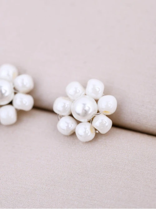 Kolczyki kwiatuszki, stal pozłacana S212371Z00