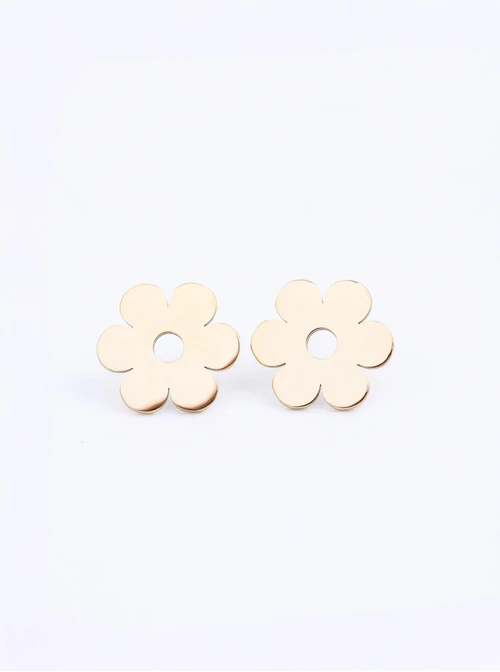 Kolczyki kwiatuszki, stal pozłacana S212402Z00