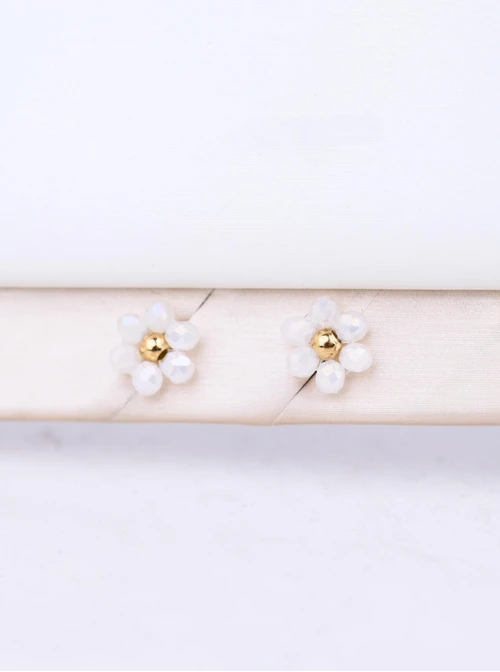 Kolczyki kwiatuszki, stal pozłacana S212457Z00