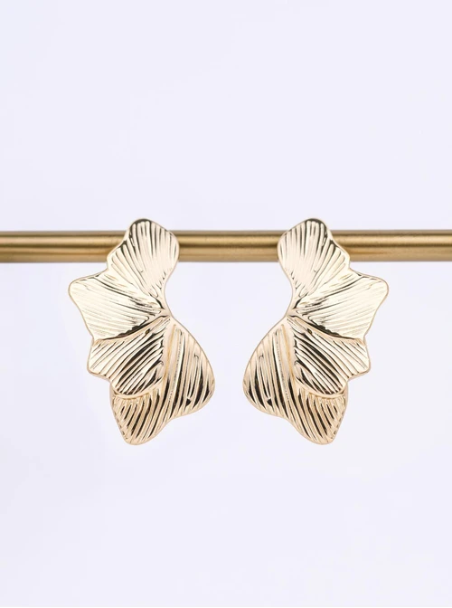 Kolczyki kwiaty, stal pozłacana S211970Z00