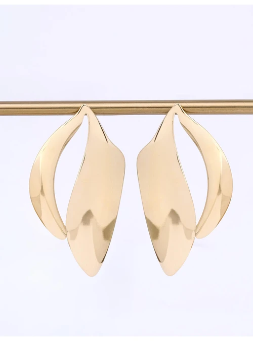 Kolczyki liść, stal pozłacana S212312Z00
