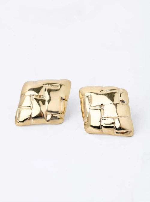 Kolczyki romby, stal pozłacana S211973Z00