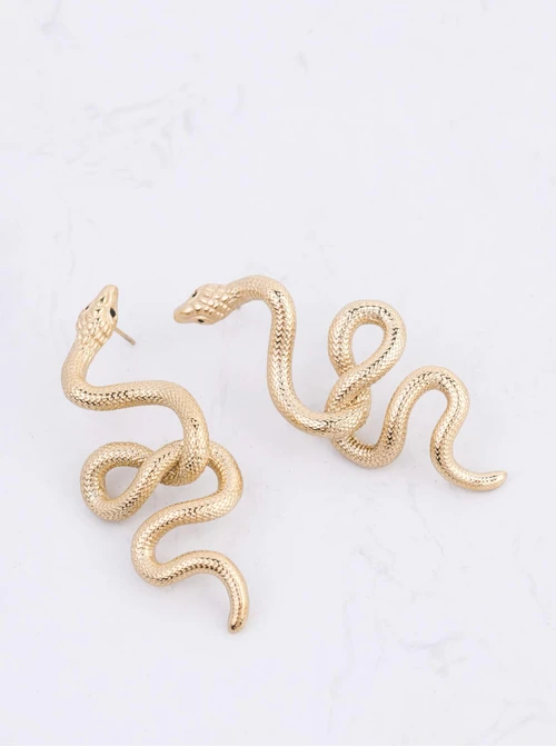 Kolczyki wąż, stal pozłacana S212211Z00