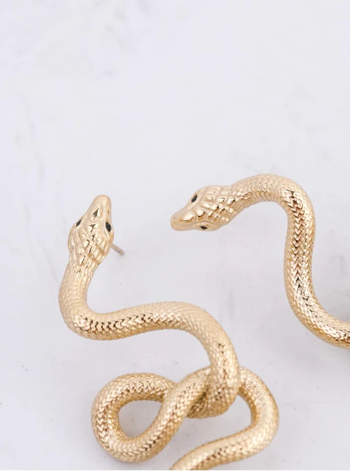 Kolczyki wąż, stal pozłacana S212211Z00