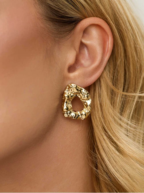 Kolczyki geometryczne, stal pozłacana S211971Z00