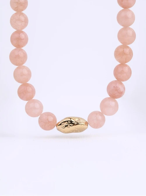 Naszyjnik Kamień Słoneczny, stal pozłacana S312613Z00