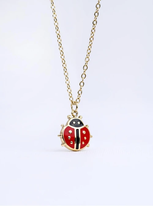 Naszyjnik biedronka, stal pozłacana S312777Z00