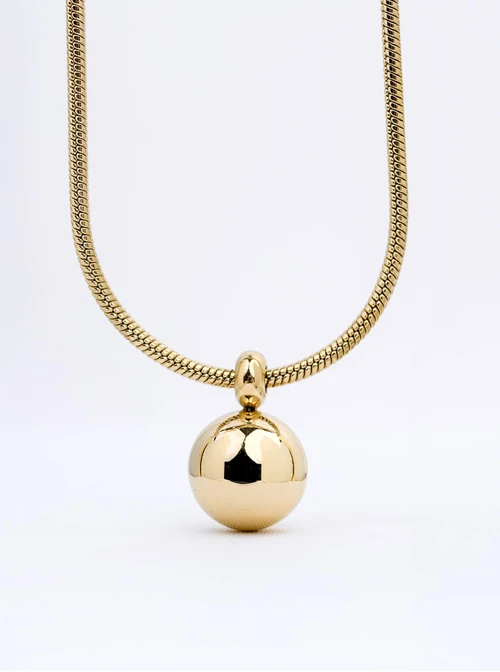 Naszyjnik kulka, stal pozłacana S312561Z00