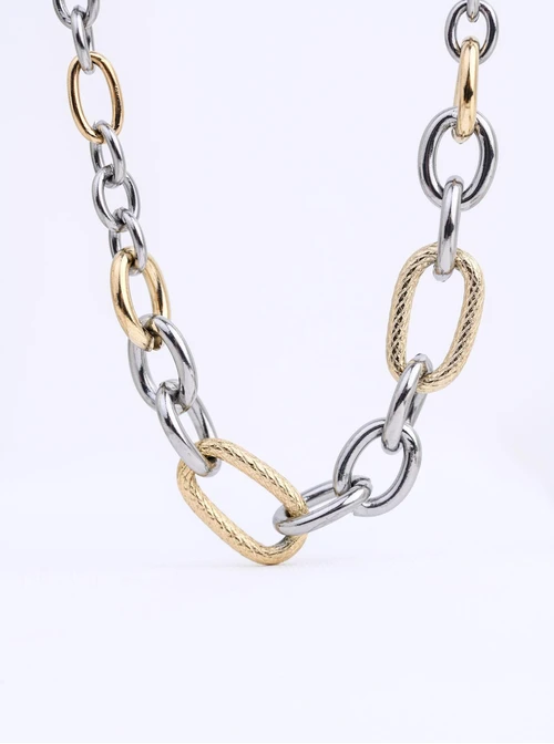 Naszyjnik łańcuch, stal pozłacana S312331M0